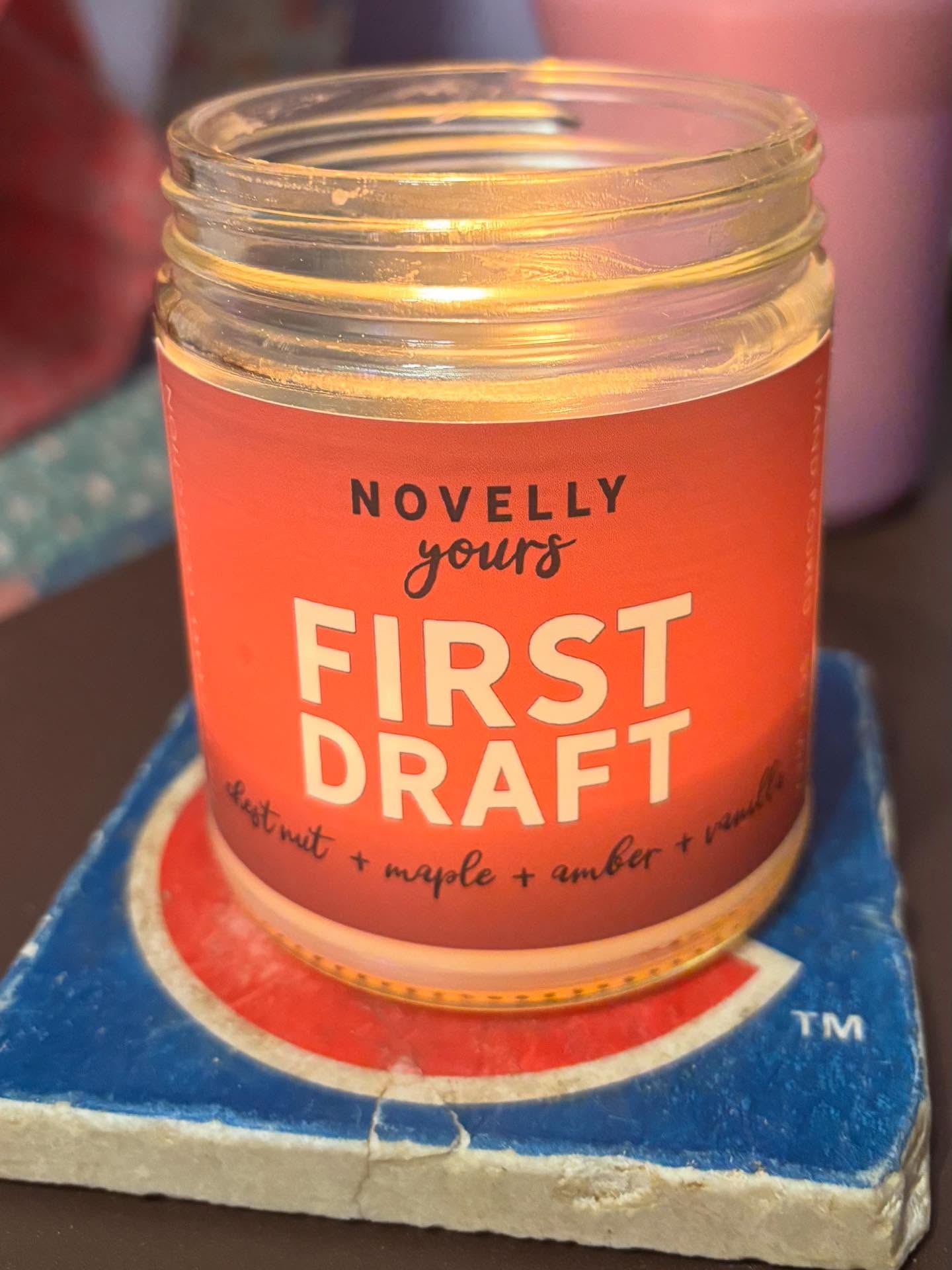 I finished the first draft before I finished the candle, so now it’s my edits candle too. 😁